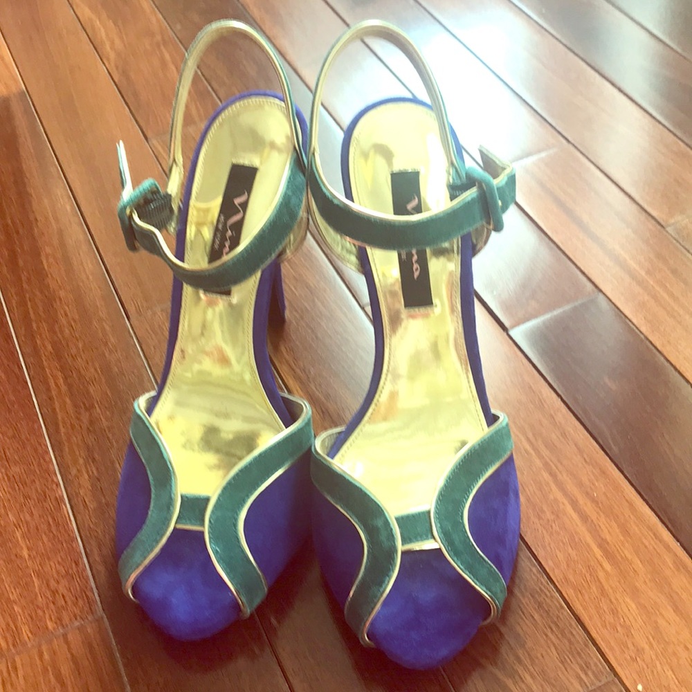 Nina New York suede leather 3” open toe